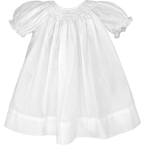 Petit Ami Baby Girls' Daygown with Wave Smocking