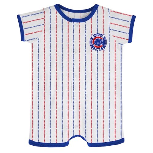 Newborn & Infant Chicago Cubs White Ball Hitter Romper