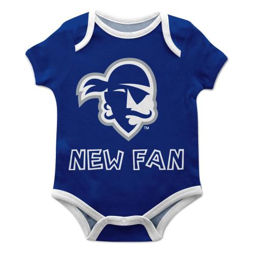 Seton Hall Pirates Vive La Fete Infant Game Day Blue Short Sleeve  New Fan Mascot Bodysuit