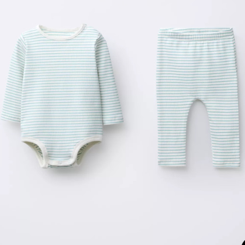 STRIPED BODYSUIT AND LEGGINGS SET - Sea green | ZARA United States