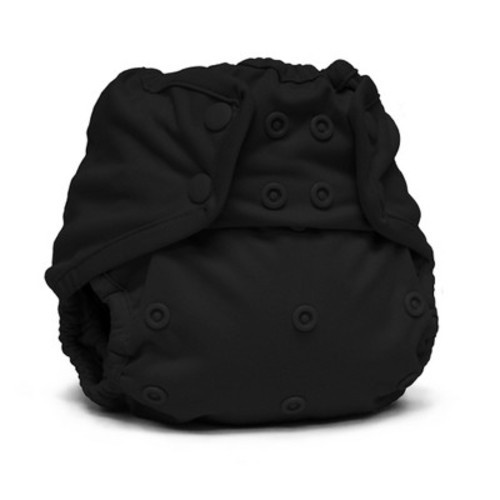 Kanga Care Rumparooz Double Leg Gusset Reusable Cloth Diaper Cover One Size Snap | Phantom Black 6-35 lbs