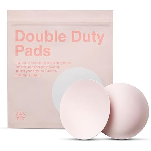 Reusable Nursing Pads for Maximum Absorption, 2-Pack Super Soft Contoured Washable Inserts, Leak-Proof & Discreet Eco-Friendly Pads for Breastfeeding Moms