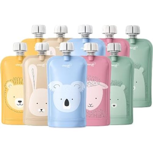 Cherub Baby 10 Packs 5oz Reusable Baby Food Pouches