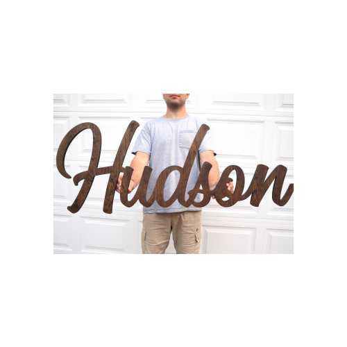 Custom Nursery Wood Name Sign for Baby Shower Gift or Personalized Nursery Decor, Kids Name Sign for Accent Wall in Nursery or Kids Room