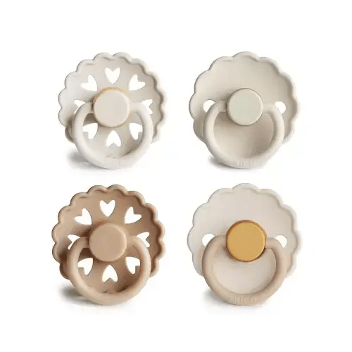 FRIGG 4-Pack Snowflake Dream Rubber Pacifiers
