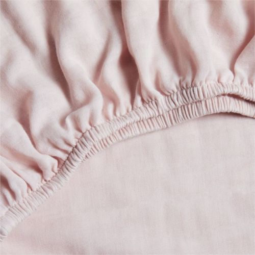 Supersoft Lilac Rose 100% Organic Cotton Gauze Baby Crib Fitted Sheet