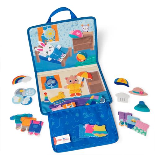 Melissa & Doug Ms. Rachel What to Wear Felt Activity Board Take-Along Preschool Learning Toy for Boys and Girls - FSC Certified