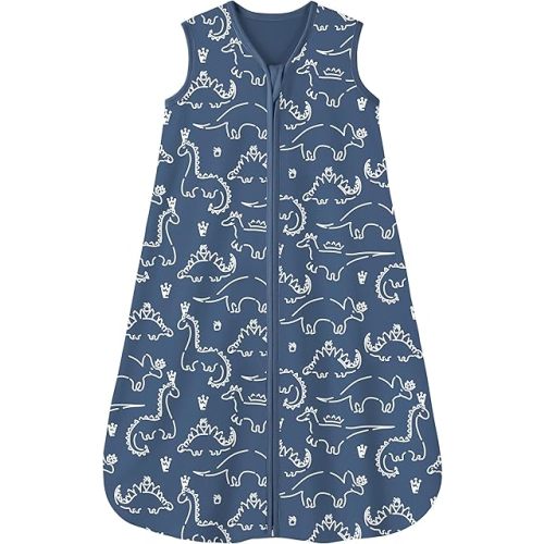 Yoofoss Baby Sleep Sack 6-12 Months 0.5 TOG Baby Wearable Blanket, 100% Organic Cotton Infant Toddler Sleeping Sack 2-Way Zipper Lightweight Sleep Sack, Grizzly