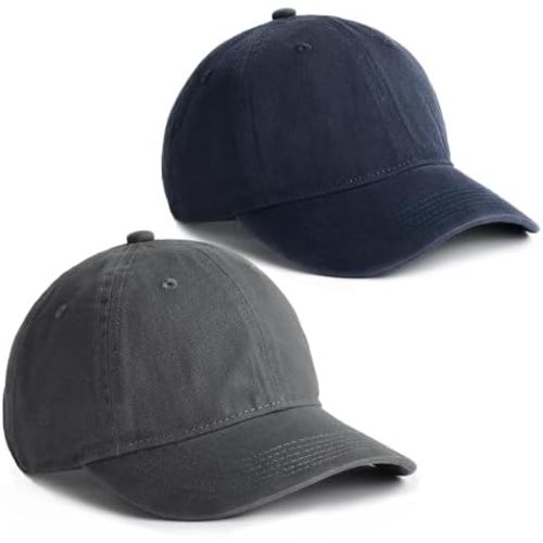 FURTALK Toddler Baseball Hat Kids Boys Girls Adjustable Washed Cotton Baseball Cap with Ponytail