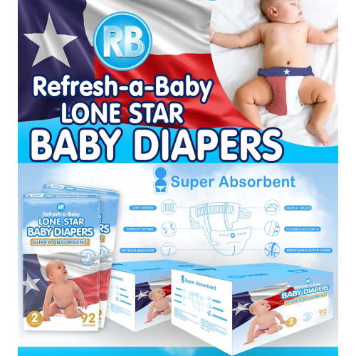 RAB Graphic Baby Diapers - Size 3