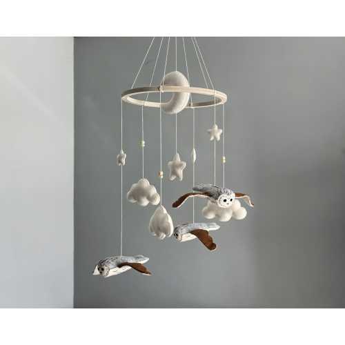 Owls Nursery Mobile - Handcrafted Development Tool For Little Ones