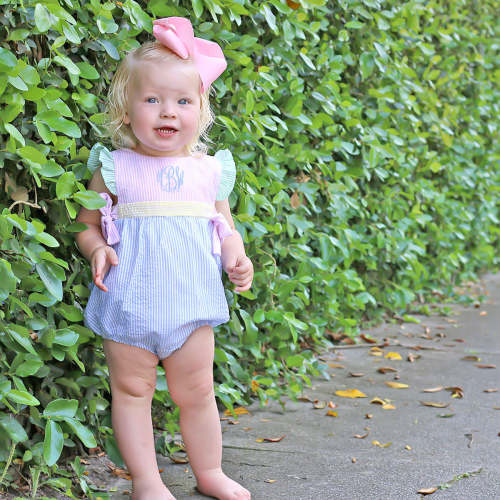 Multi Stripe Seersucker Avery Bubble