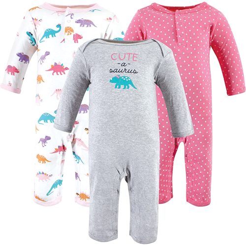 Hudson Baby Unisex baby Cotton Coveralls, Cuteasaurus, 6-9 Months, Cuteasaurus, 6-9 Months US