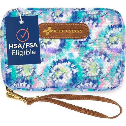 Keep Going Travel First Aid Kit for Kids – 130 Pc. for Car, Purse, Diaper Bag, Backpack, & Suitcase, with Latex-Free Bandages – 7 x 5 x 2 in. Travel First Aid Kit TSA-Approved