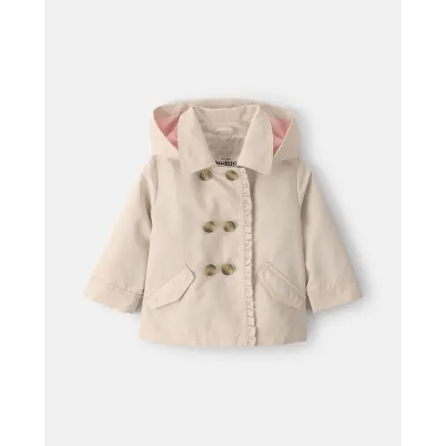 Baby Girl Lightweight Trench Jacket - Khaki - OshKosh B'gosh | Carter's