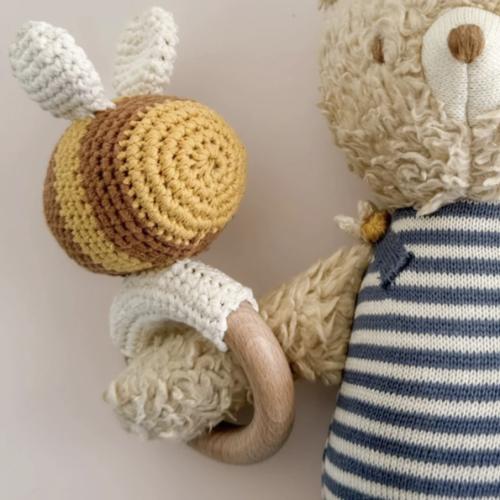 Bee Crocheted Rattle Teether