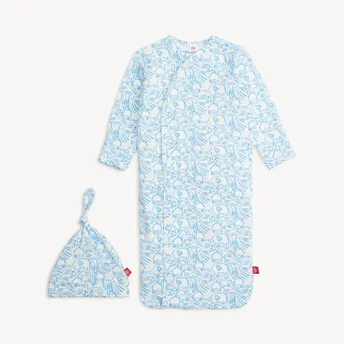 Blue Herds of a Feather Modal Gown + Hat NB-3M