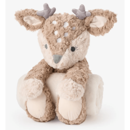 Fawn Bedtime Huggie Plush Toy with Blanket