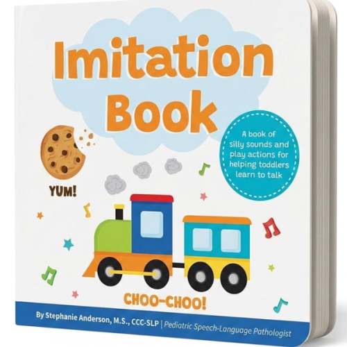 Imitation Book: Interactive & Fun Learn to Talk Board Book For Toddlers Ages 0-4, Written by a Speech Therapist
