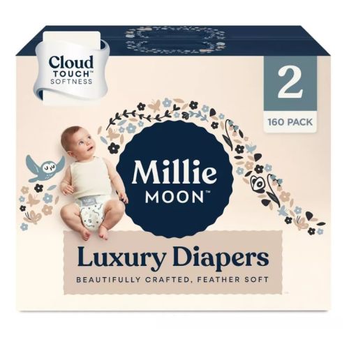 Millie Moon Luxury Diapers (Size 2 & 160ct)