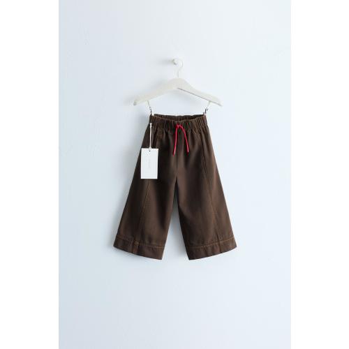 ZARA TIMELESS - CANVAS WIDE LEG PANTS WITH CONTRAST STITCHING - Brown | ZARA United States