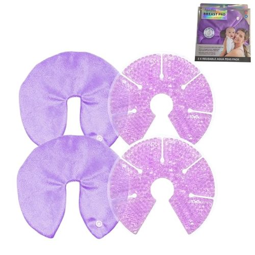 PandaEar 2 Pack Breast Therapy Pads, Hot & Cold Gel Packs for Nursing