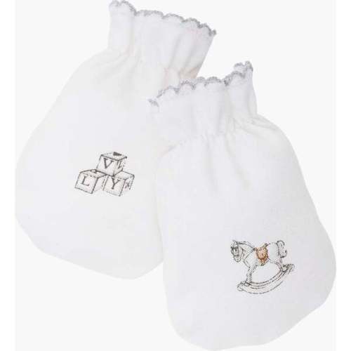 Rocking Horse Hand Mitts, White - Livly | Maisonette