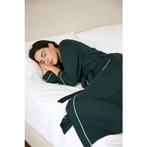 HEARTNICE Womens Cotton Robe, Soft Lightweight Long Knit Bathrobe