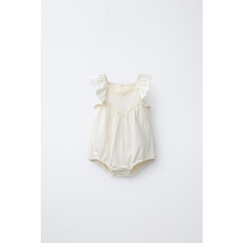 ROMANTIC LACE BODYSUIT - Light ecru | ZARA United States