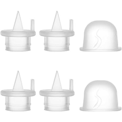 4pcs Duckbill Valves and 2pcs Silicone Diaphragm Compatible with Zomee Z1/Z2/BabyBuddha/NCVI 8782/8780/Motif Twist Breast Pump Replacement Pump Accessories