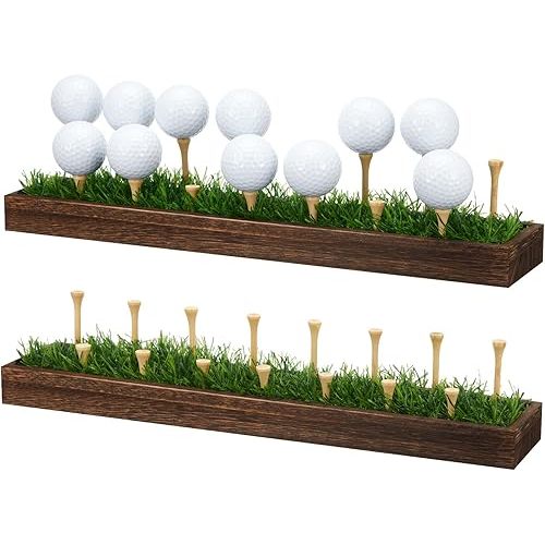 Golf Ball Display Rack Floating Shelf Solid Wood Shelf Rack Wall Mounted Golf Ball Holder up to 15