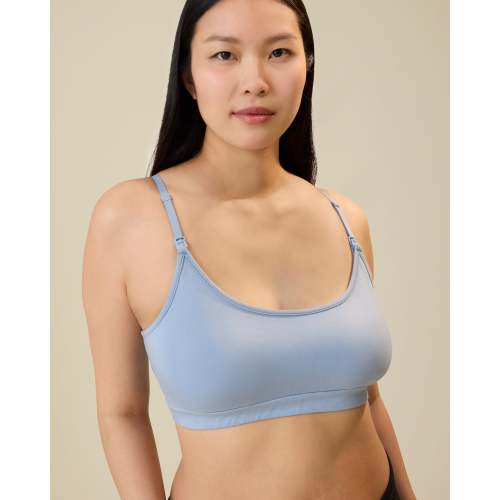 French Terry Maternity & Nursing Bralette | Vintage Blue - Kindred Bravely