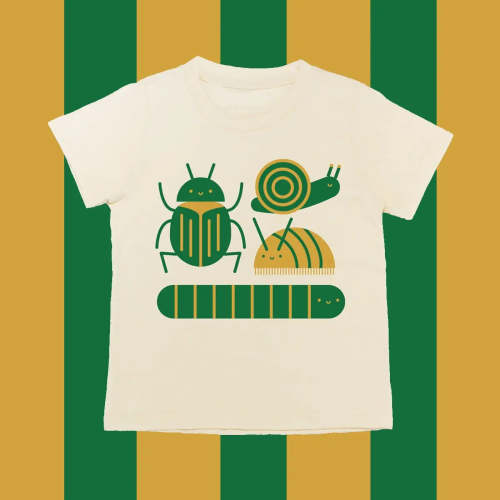 Bugs, Snail, Beetle, Worm, Rollie Pollie Baby's Graphic Tee