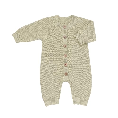 Avibae Baby Knit Romper, Cotton Sweater for Newborn Boys and Girls | Infant Onesie for 0-9 Months, Organic Cotton, Baby Outfit