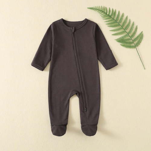 Cowsor Organic Cotton Baby Footie Pajamas Newborn Soft Zip Sleeper
