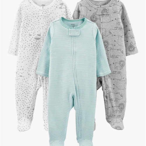 0-3 m Simple Joys by Carter's Baby 3-Pack Neutral Sleep and Play