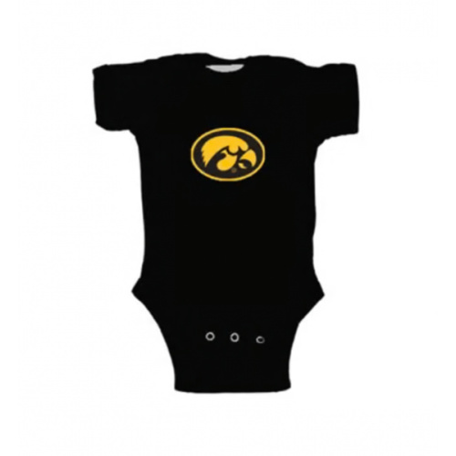 Baby BLACK Iowa Hawkeyes Bailey One Piece - 1019677
