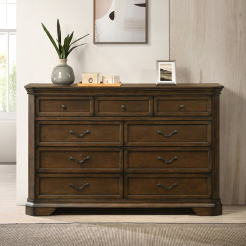 Charlton Home® Ailany Traditional Wood 9-drawer Dresser & Reviews | Wayfair