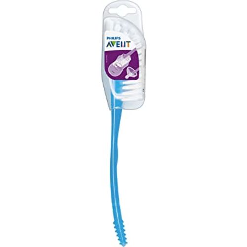 Philips Avent Bottle & Teat Cleaning Brush with Curved Brush Head & Durable Bristles, Blue, SCF145/06