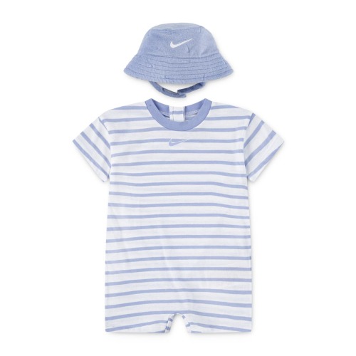 Stripe Romper & Bucket Hat Set