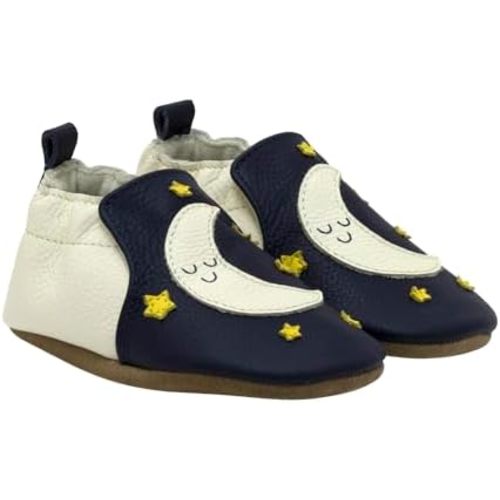 Robeez Baby Boys and Unisex Soft Soles Slip-Resistant Crib Shoes Slippers for Infant and Toddler, 0-24 Months