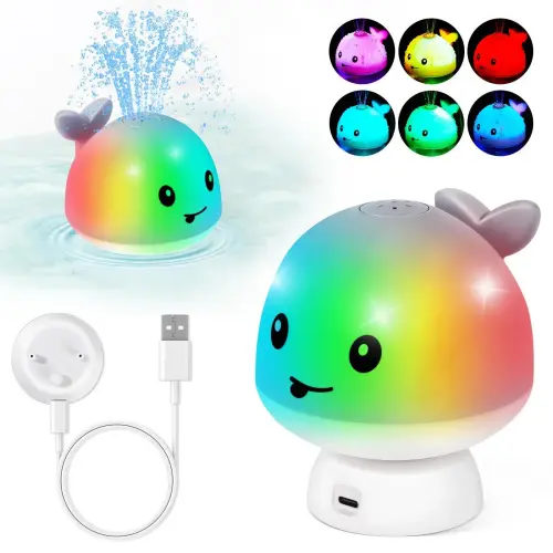 Gigilli Whale Water Spray Toy, Bath Toys for Kids, Light Up Pool Fountain Toy, Pool Toy Sprinkler, Christmas Birthday Gifts For Baby Toddler Kid Boys Girls Bath Toy Fun - TikTok Shop