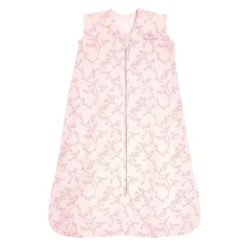 HALO SleepSack, 100% Cotton Wearable Blanket, Swaddle Transition Sleeping Bag, TOG 0.5, Pink Toile, Small, 0-6 Months