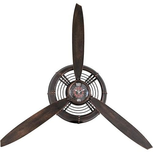 SwallowLiving Airplane Propeller Wall Decor - Aviation-Themed Wall Art for Kitchen, Bedroom, Living Room, and Bathroom - Battery Operated Pilot Gift