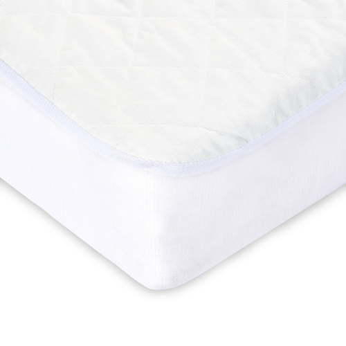 Parent's Choice Fitted Quilted Crib Mattress Pad, One Size, Solid White