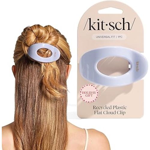 Kitsch Medium Flat Claw Clips for Women - Stylish Flat Hair Clips, Strong Hold for Thick & Fine Hair | Non-Slip for Secure, Comfortable All-Day Wear | Ideal Gifts for Women - Hydrangea Breeze