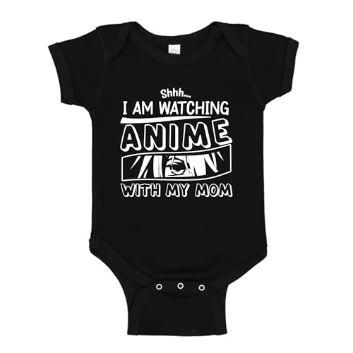 Watching Anime with My Mom Cute Baby Bodysuit One Piece Toddler T-Shirt Animation Film Themed Gift
