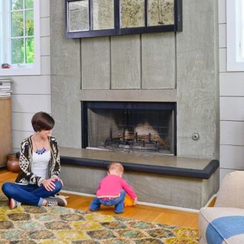 Cardinal Gates KEPK Large Hearth Pad Kit - Fireplace Baby Proofing - Adhesive Backed Fireplace Bumpers for Babies