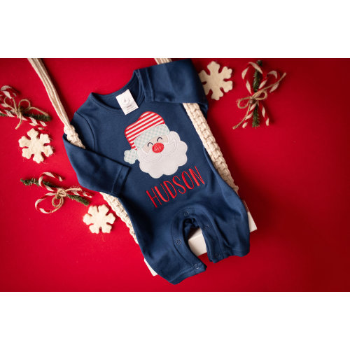 Personalized Christmas Shirt, Kids Christmas outfit, Boys Christmas Shirt, Girls monogrammed Christmas romper, sk creations, sibling, santa