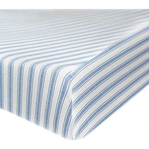 HonestBaby Unisex-Baby Fitted Crib Sheets Set Standard Mattress, 100% Organic Cotton Baby Boys, Girls, Neutral, 1 Pack - Sage, One Size